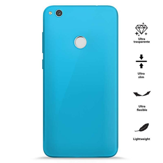 PURO 0.3 Nude - dėklas Huawei P8 Lite (2017) / Honor 8 Lite (fluoro mėlyna)