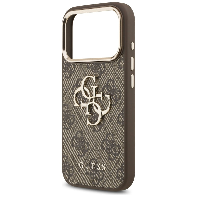 Guess 4G Big 4G Classic Logo dėklas iPhone 17 Pro Max (rudos / auksinės)