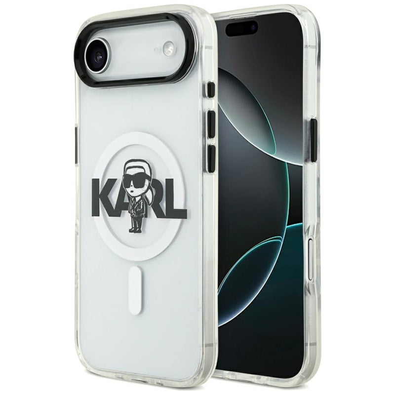 Karl Lagerfeld IML Karl Sketch Logotipas MagSafe - Dėklas iPhone Air (skaidrus)