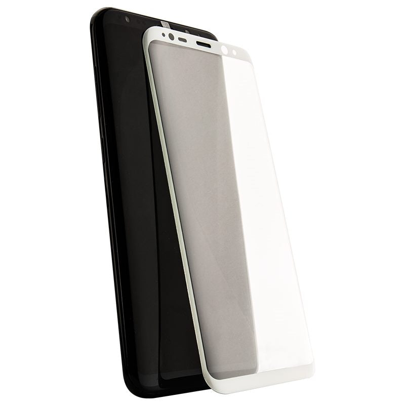 X-Doria Armour 3D Glass – Grūdintas stiklas 9H ekrano apsauga, skirta Samsung Galaxy S8+ (baltas kraštas)