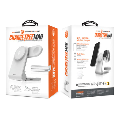 STM ChargeTree MAG – 3-in-1 mobilusis belaidis įkroviklis su MagSafe (baltas)