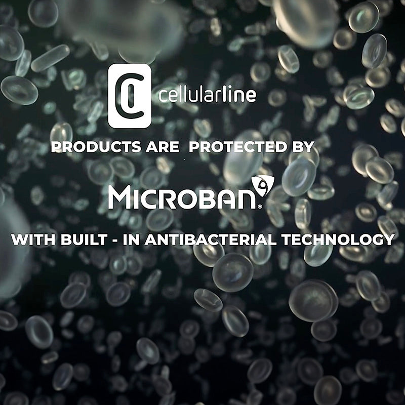 Cellularline Tetra Force Strong Guard – „iPhone 15 Pro“ dėklas su „MICROBAN“ danga (permatomas)