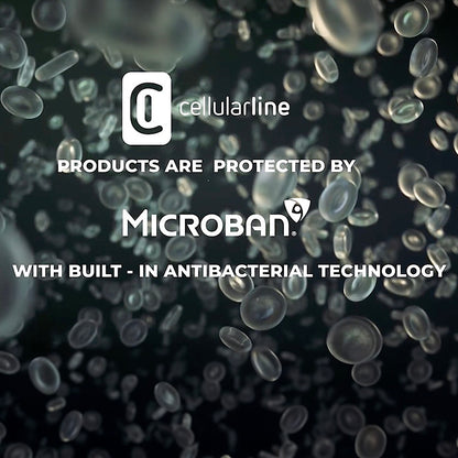 Cellularline Tetra Force Strong Guard – „iPhone 15 Pro“ dėklas su „MICROBAN“ danga (permatomas)