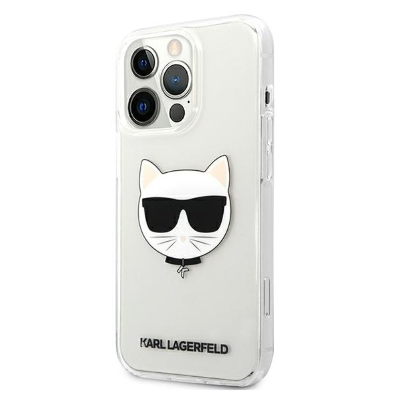 Karl Lagerfeld Choupette Head – dėklas, skirtas „iPhone 13 Pro Max“ (permatomas)