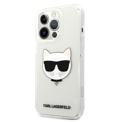 Karl Lagerfeld Choupette Head – dėklas, skirtas „iPhone 13 Pro Max“ (permatomas)