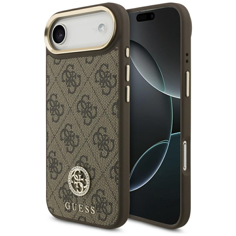 Guess 4G Cirkonio Logotipas MagSafe Dėklas iPhone Air (Rudos)