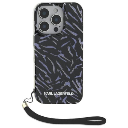 Karl Lagerfeld Zebra su virvele – dėklas, skirtas iPhone 16 Pro Max (violetinis)
