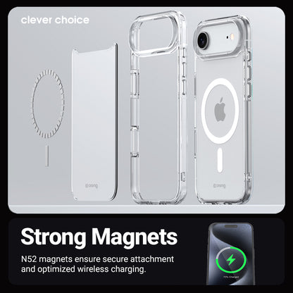 Crong Clear MAG Cover - MagSafe iPhone 17 Pro dėklas (Skaidrus)