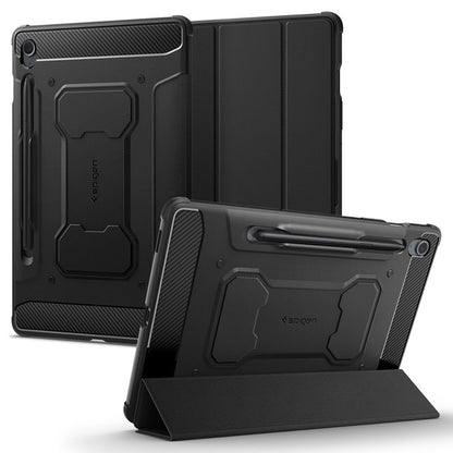 Spigen Rugged Armor Pro - Dėklas, skirtas Samsung Galaxy Tab S10 Lite / Tab S9 FE 10.9" X400 / X406B / X510 / X516B (Juodas)