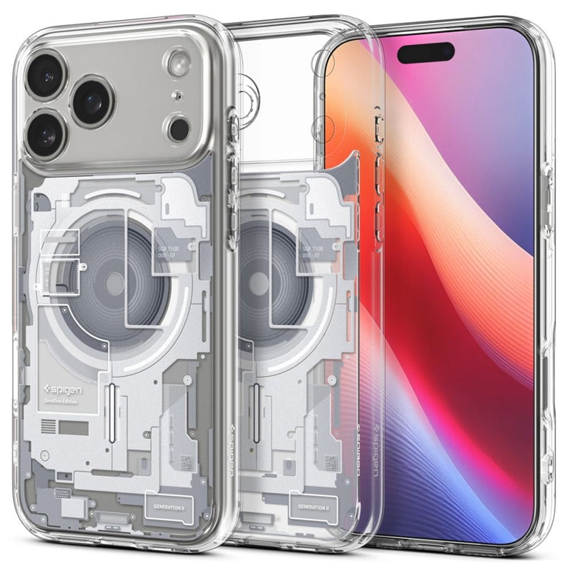 Spigen Ultra Hybrid Mag MagSafe - Dėklas iPhone 17 Pro (Zero One White)
