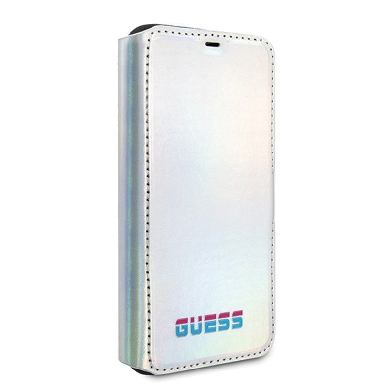 Guess Iridescent Booktype – dėklas, skirtas iPhone 11 Pro Max (sidabrinis)