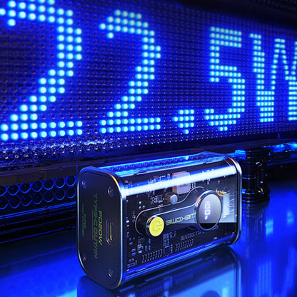 WEKOME WP-333 Vanguard Series - Nešiojamasis įkroviklis (power bank) 10000 mAh Super Charging PD 20W + QC 22.5W (juoda / permatoma)