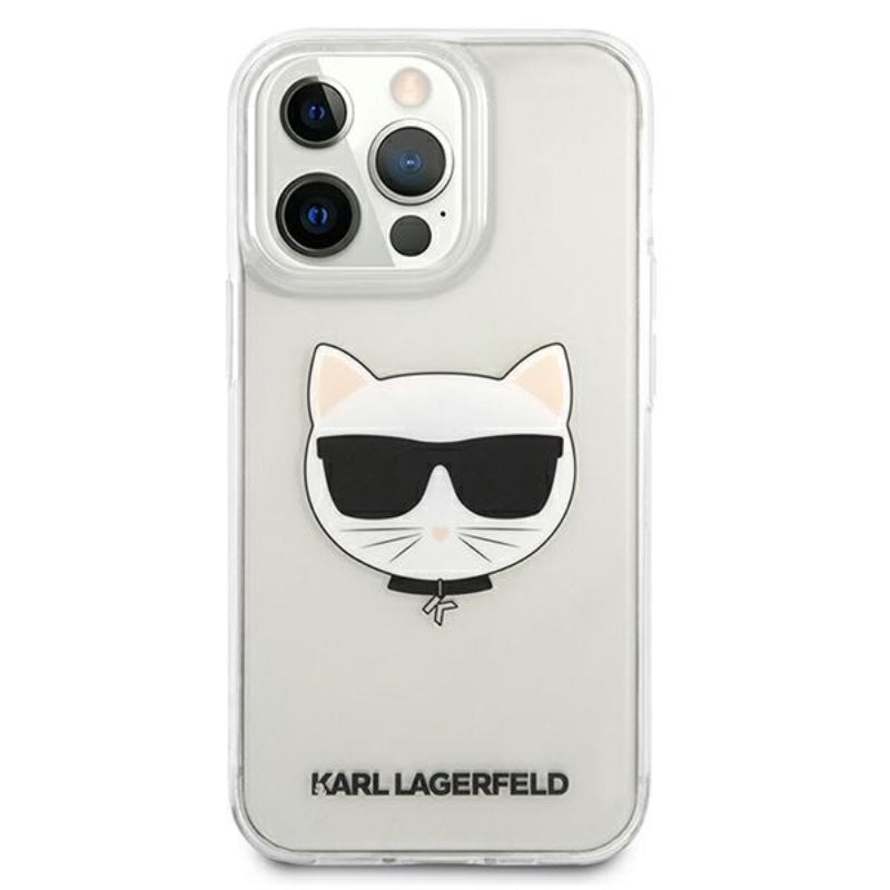 Karl Lagerfeld Choupette Head – dėklas, skirtas „iPhone 13 Pro Max“ (permatomas)