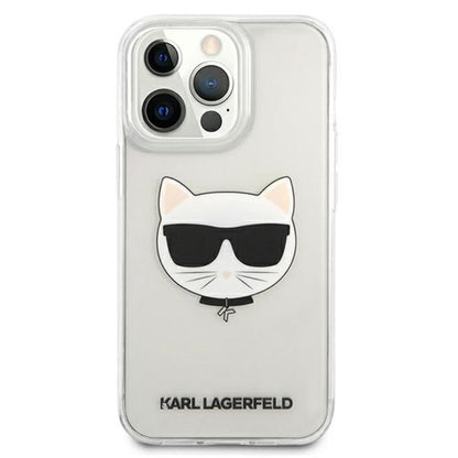 Karl Lagerfeld Choupette Head – dėklas, skirtas „iPhone 13 Pro Max“ (permatomas)
