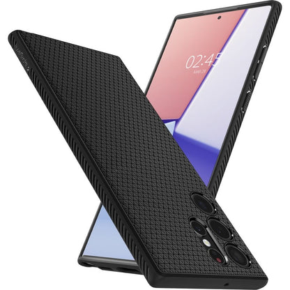 Spigen Liquid Air – dėklas Samsung Galaxy S22 Ultra (juodas)