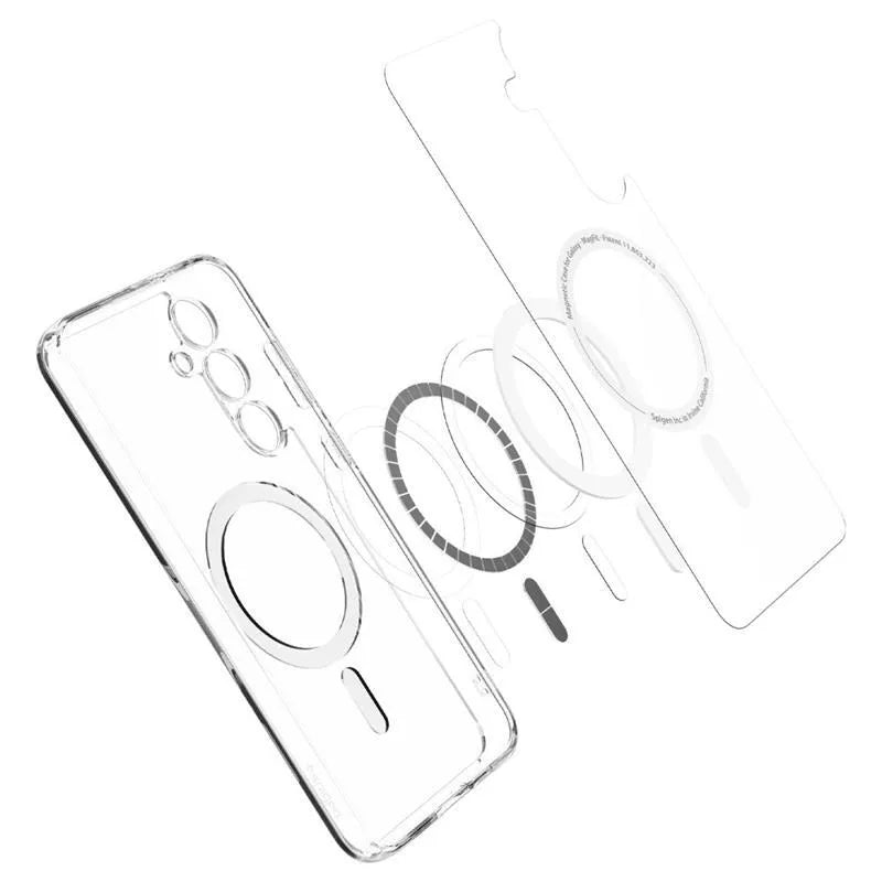 Spigen Ultra Hybrid Mag MagSafe - dėklas, skirtas Samsung Galaxy S24 FE (baltas)