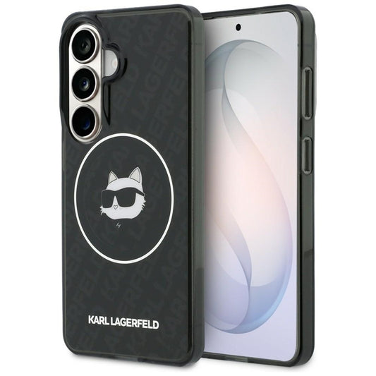 Karl Lagerfeld IML Pasikartota Choupette MagSafe - Samsung Galaxy S26 dėklas (juodas)