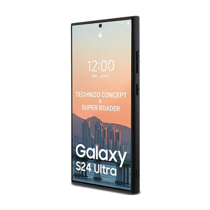 Karl Lagerfeld Saffiano Karl & Choupette metalinis smeigtukas - dėklas, skirtas Samsung Galaxy S24 Ultra (juodas)