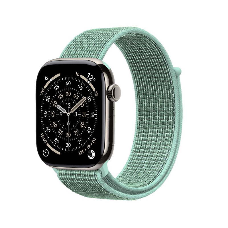 Crong Nailono sportinė apyrankė, skirta Apple Watch 38/40/41/42 mm (Atlantinis žalias)