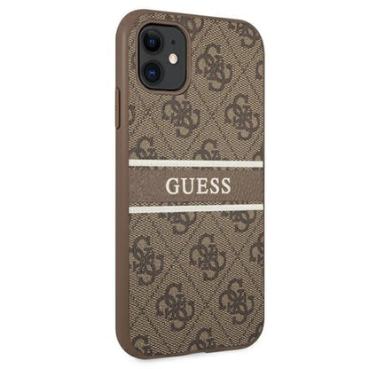 Guess 4G Printed Stripe – iPhone 11 dėklas (ruda)