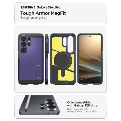Spigen Tough Armor MagSafe dėklas Samsung Galaxy S26 Ultra (Erbėtinė violetinė)