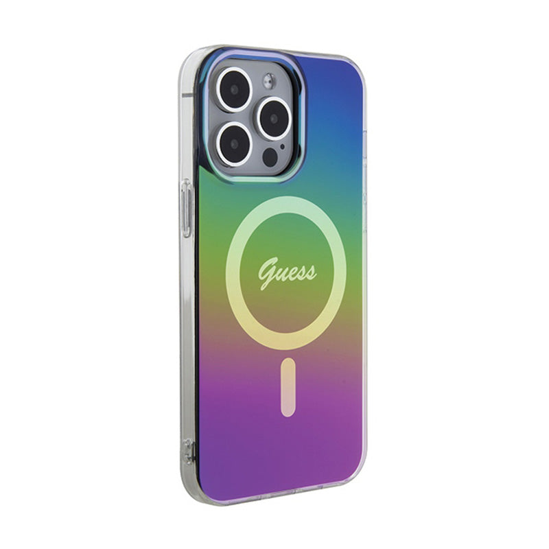 Guess IML Iridescent MagSafe – „iPhone 15 Max“ dėklas (spalva)