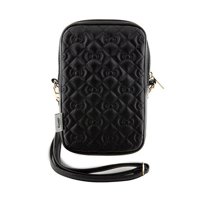 Hello Kitty Quilted Bows Strap - Krosinis krepšys telefonui (juodas)