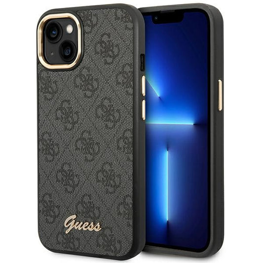 Guess 4G Metal Camera Outline dėklas – dėklas, skirtas iPhone 14 Plus (juodas)