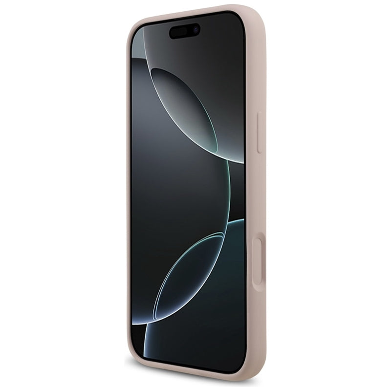 Karl Lagerfeld Silikoninis Karl & Choupette Žiedas MagSafe - Dėklas iPhone 17 Pro Max (rožinis)