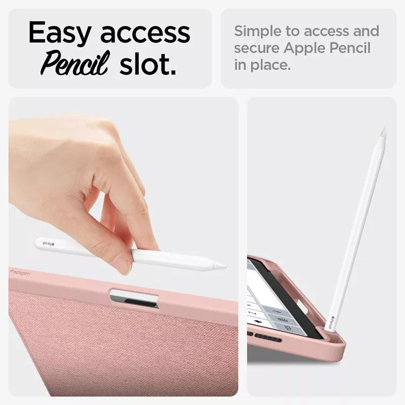 Spigen Urban Fit – dėklas, skirtas iPad Air 11" M3 (2025) / M2 (2024) / iPad Air 10.9" (5–4 kartos) (2022–2020) (rožinio aukso spalvos)