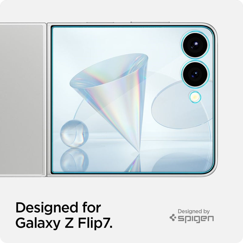 Spigen GLAS.TR EZ Fit HD – grūdintas stiklas, skirtas „Samsung Galaxy Z Flip 7“