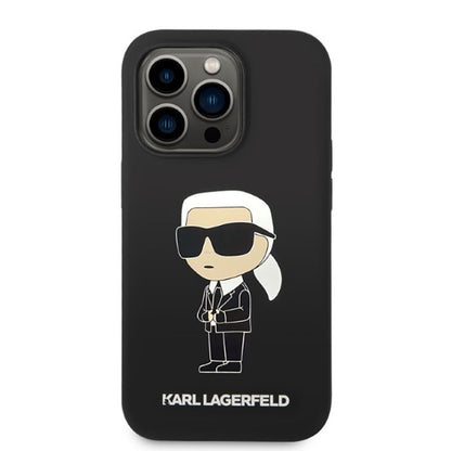 Karl Lagerfeld Silicone NFT Ikonik MagSafe - dėklas, skirtas „iPhone 14 Pro Max“ (juodas)