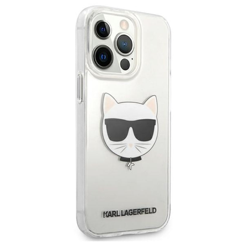 Karl Lagerfeld Choupette Head – dėklas, skirtas „iPhone 13 Pro Max“ (permatomas)