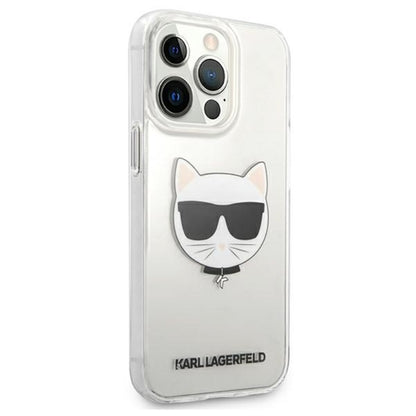 Karl Lagerfeld Choupette Head – dėklas, skirtas „iPhone 13 Pro Max“ (permatomas)