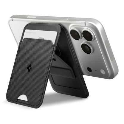 Spigen S314-3 Slim Fold Tripod MagSafe – magnetinė piniginė su stovo funkcija (juoda)
