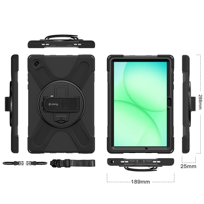 Crong Defender Plus – tvirtas dėklas Samsung Galaxy Tab A11+ 10.9" (juodas)