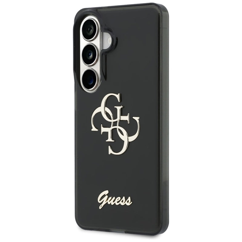 Guess IML Big Metal 4G Script – Samsung Galaxy S26 dėklas (juodas)