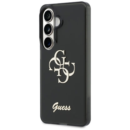 Guess IML Big Metal 4G Script – Samsung Galaxy S26 dėklas (juodas)