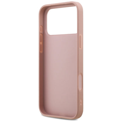 Guess Fixed Glitter Big 4G dėklas skirtas iPhone 17 Pro Max (rožinis)