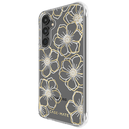 Case-Mate Floral Gems – dėklas, skirtas Samsung Galaxy S23 FE 5G (auksinis)