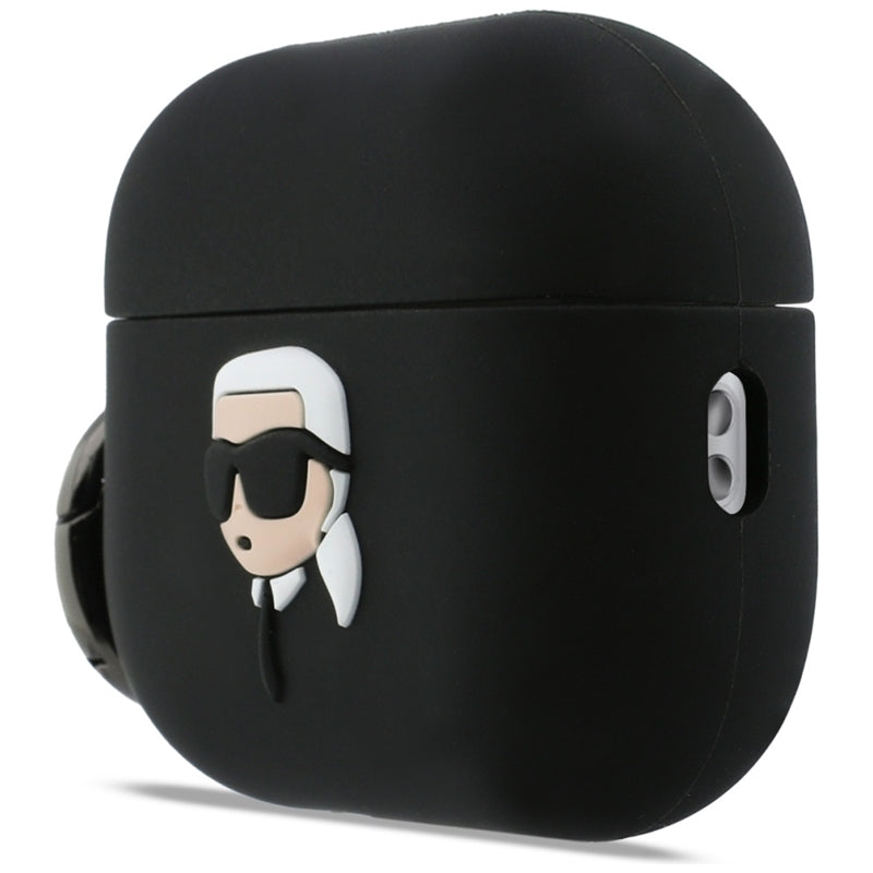 Karl Lagerfeld Silikoninė Karl galvos 3D - AirPods Pro 3 dėklas (Juodas)