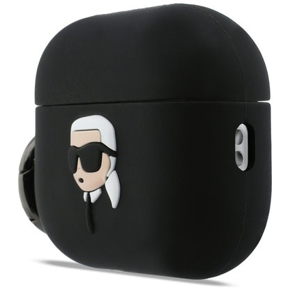 Karl Lagerfeld Silikoninė Karl galvos 3D - AirPods Pro 3 dėklas (Juodas)