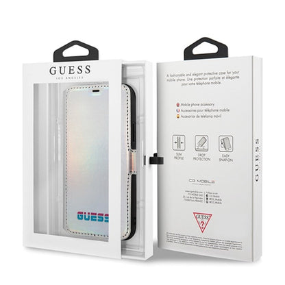 Guess Iridescent Booktype – dėklas, skirtas iPhone 11 Pro Max (sidabrinis)