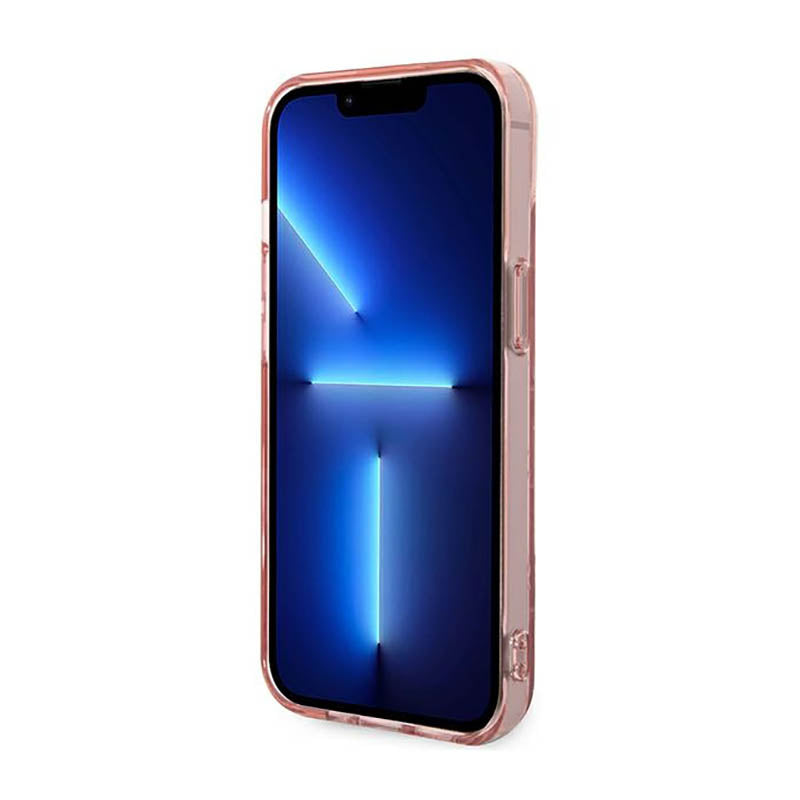 Karl Lagerfeld Mono Vertical Stripe - dėklas iPhone 14 Plus (rožinis)