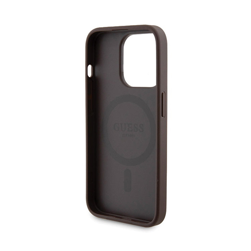 Guess Bundle Pack MagSafe 4G Metal Gold Logo - dėklų rinkinys + Power Bank 5000mAh MagSafe iPhone 15 Pro Max (rudas)