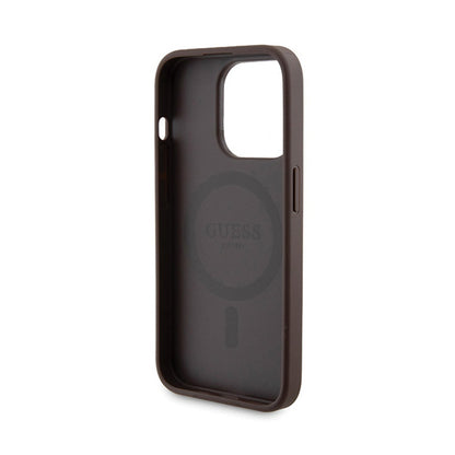 Guess Bundle Pack MagSafe 4G Metal Gold Logo - dėklų rinkinys + Power Bank 5000mAh MagSafe iPhone 15 Pro Max (rudas)