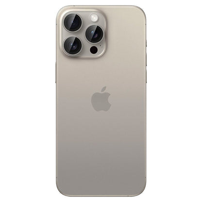 Spigen Optik Pro GLAS.TR EZ Fit kameros apsauga, 2 vnt. - Apsauginis lęšio stiklas, skirtas iPhone 17 Pro / 17 Pro Max / iPhone 15 Pro / 15 Pro Max / iPhone 14 Pro / 14