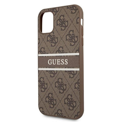 Guess 4G Printed Stripe – iPhone 11 dėklas (ruda)