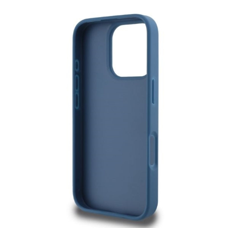 Guess 4G Bottom Stripe - dėklas skirtas iPhone 16 Pro Max (mėlynas)