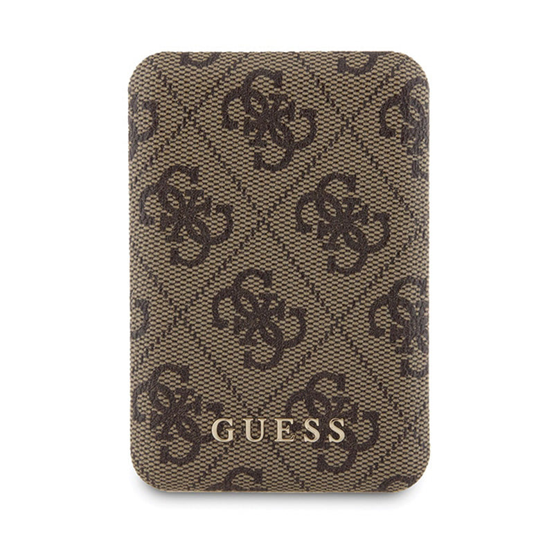 Guess Bundle Pack MagSafe 4G Metal Gold Logo - dėklų rinkinys + Power Bank 5000mAh MagSafe iPhone 15 Pro Max (rudas)